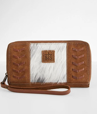 STS Cowhide Saddle Leather Wristlet Wallet