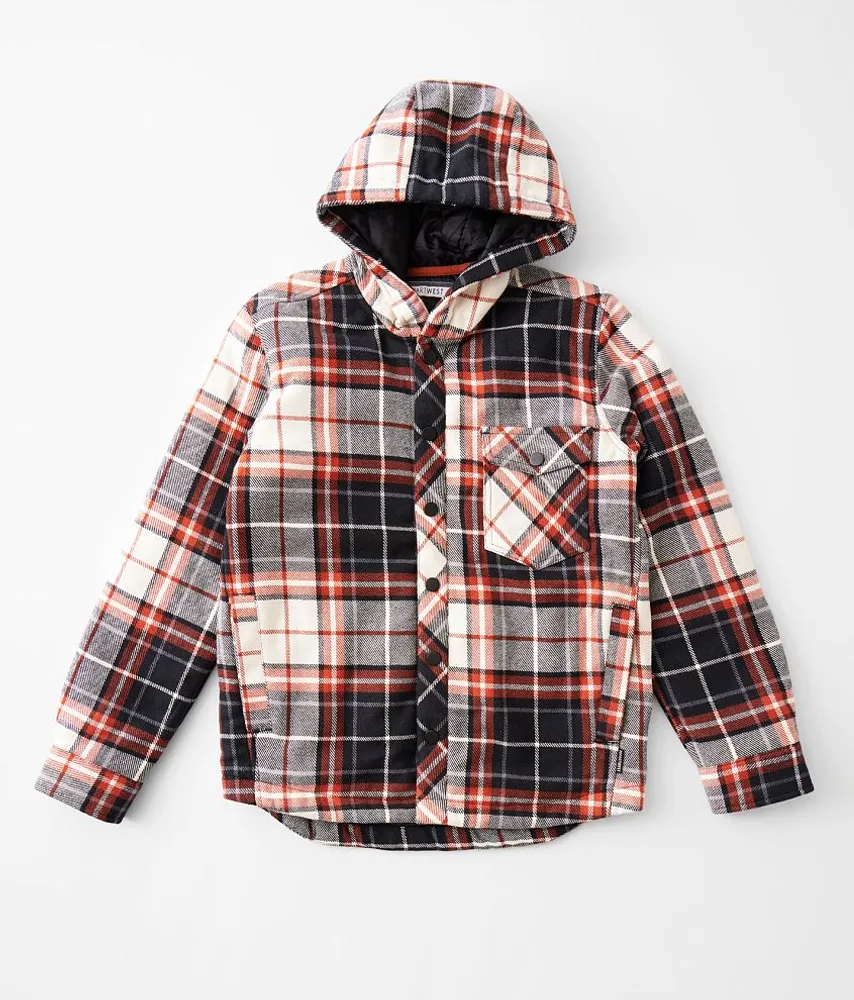Boys - Departwest Plaid Hooded Shacket