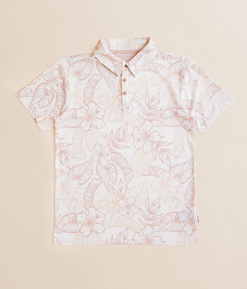 Boys - Departwest Tropical Floral Performance Polo