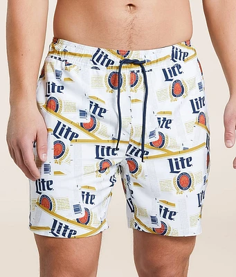 Valor Miller Light Labeled Stretch Swim Trunks
