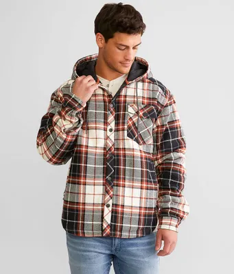 Departwest Plaid Hooded Flannel Shacket