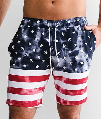 Departwest Flag Stretch Swim Trunks