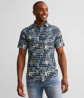 Departwest Tropical Striped Performance Stretch Shirt