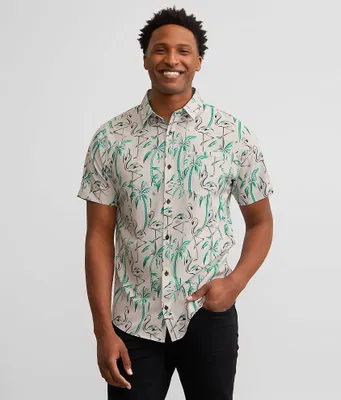 Departwest Flamingo Print Performance Stretch Shirt