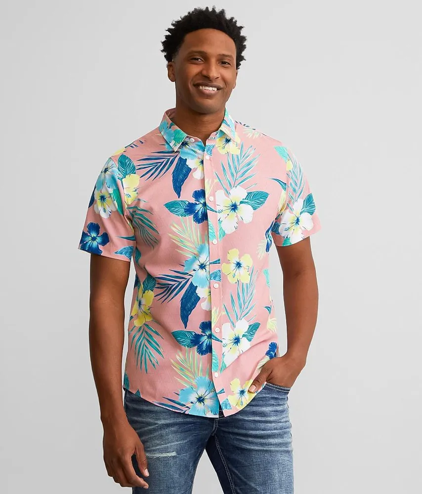 Departwest Tropical Print Performance Stretch Shirt