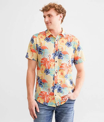 Departwest Tropical Flamingo Performance Stretch Shirt