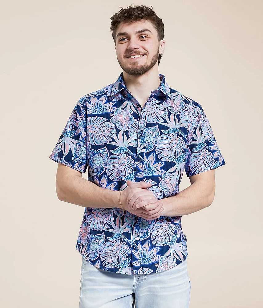 Departwest Tropical Seersucker Athletic Performance Shirt