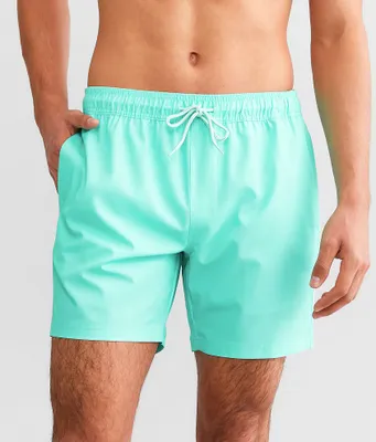 Departwest Solid Stretch Swim Trunks