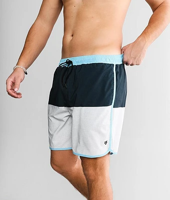 Veece Color Block Stretch Swim Trunks