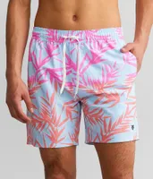 Veece Tropical Neon Stretch Swim Trunks