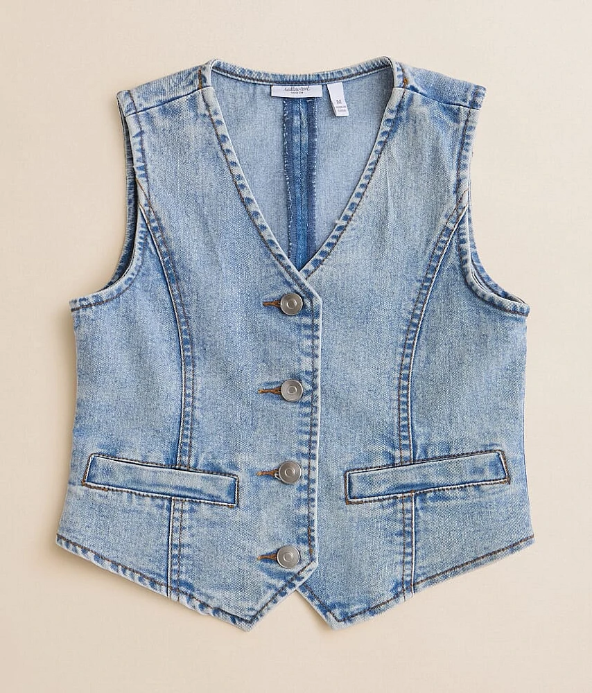 Girls - Willow & Root Washed Denim Stretch Vest
