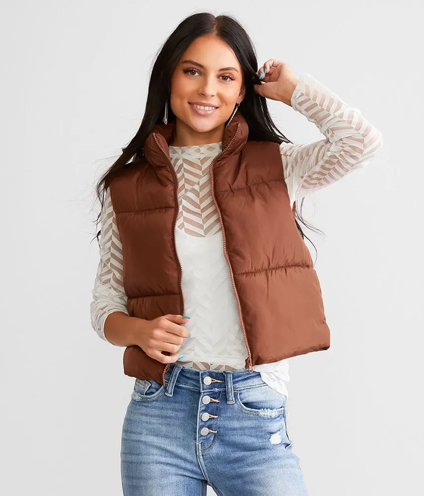 Cropped Puffer Vest