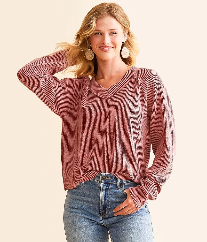 Textured Raw Edge Top