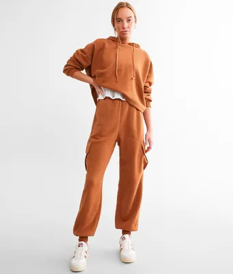 Gilded Intent Cropped Boxy Hooded Sweatshirt