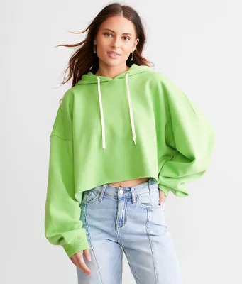 Gilded Intent Cropped Boxy Hooded Sweatshirt - One Size