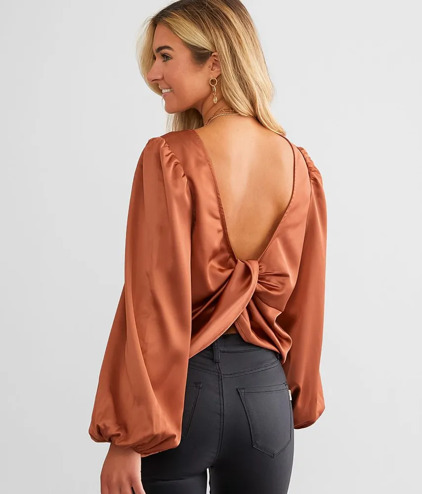 Open Twisted Back Top