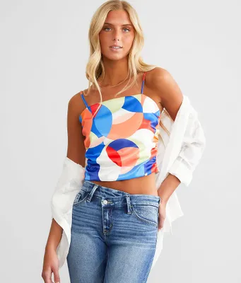 Willow & Root Satin Cropped Tank Top
