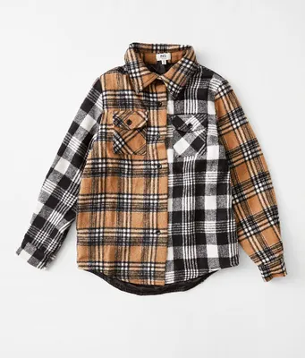 Girls - BKE Mixed Plaid Shacket
