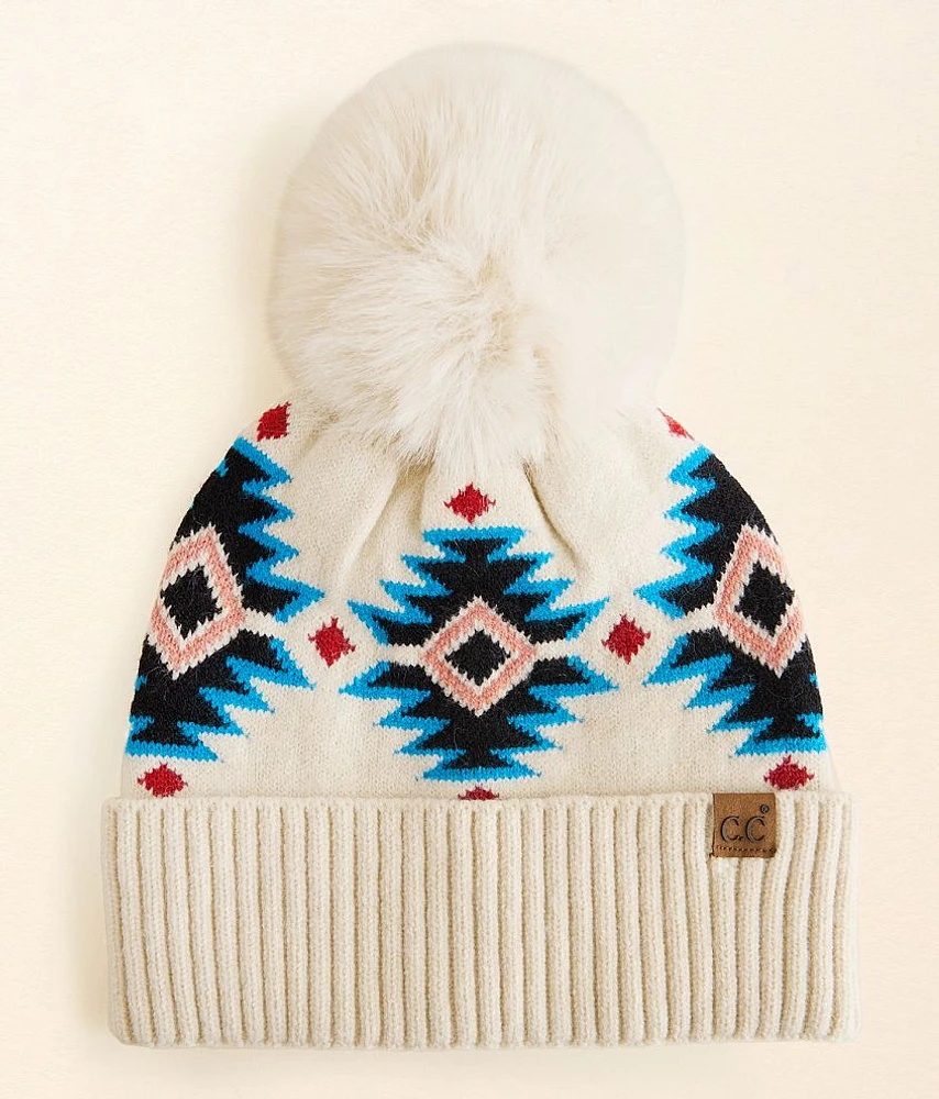 Southwestern Pom Beanie