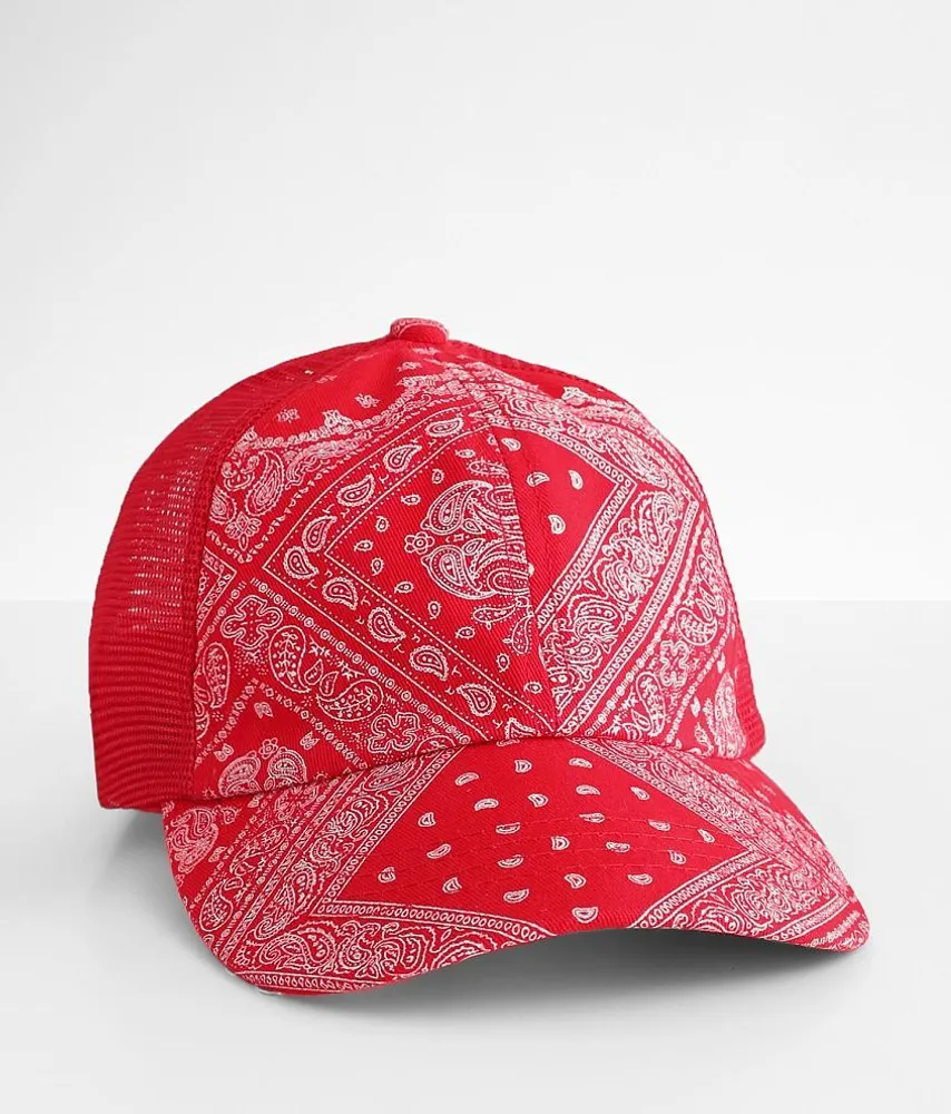 C.C Bandana Print Ponytail Baseball Hat