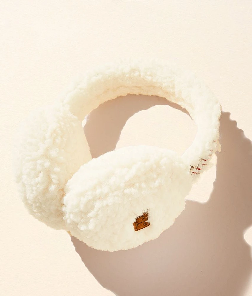 Embroidered Sherpa Earmuffs