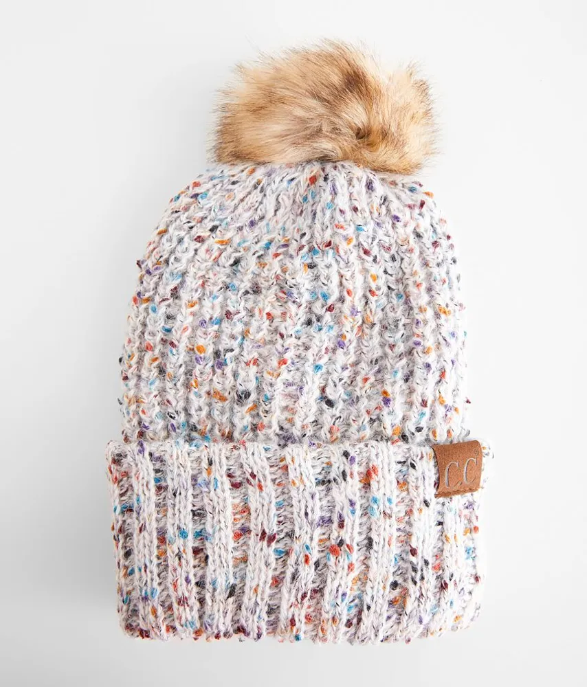 Faux Fur Pom Beanie