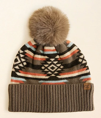C.C Southwestern Pom Beanie