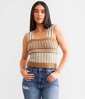Daytrip Striped Sweater Tank Top