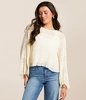Willow & Root Ruffle Pleated Top