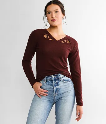 Buckle Black Cut-Out Top