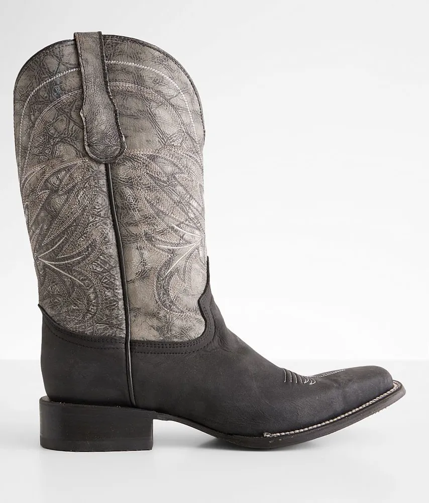 Distressed Leather Cowboy Boot