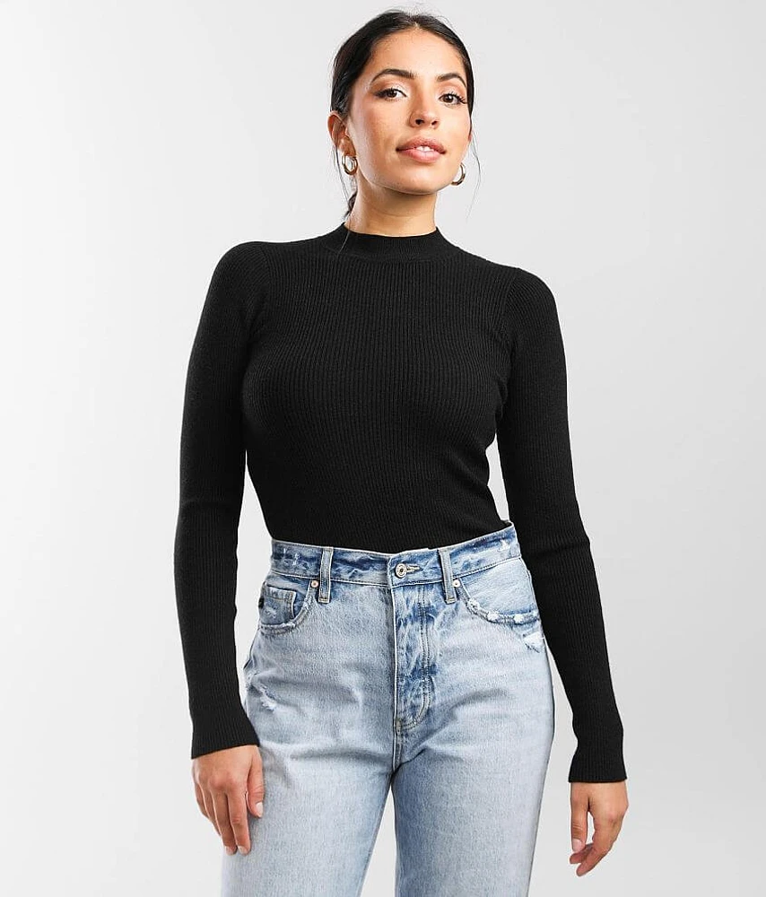 Opened Back Ribbed Sweater