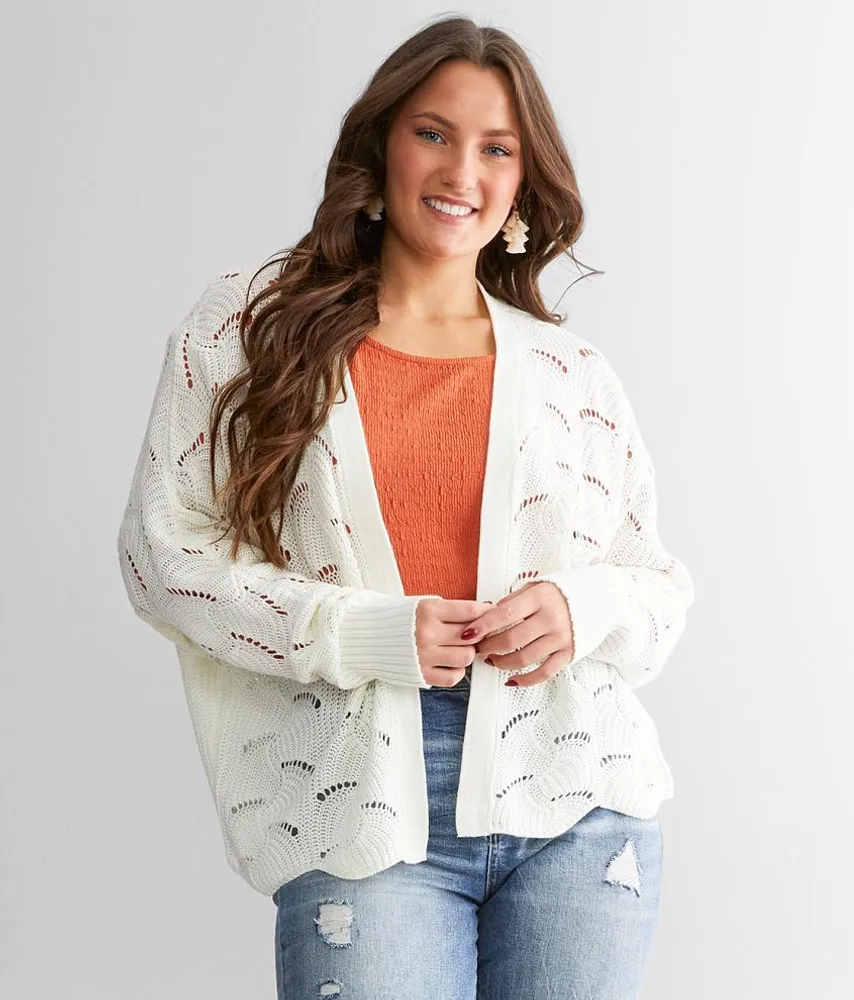 Pointelle Cardigan Sweater