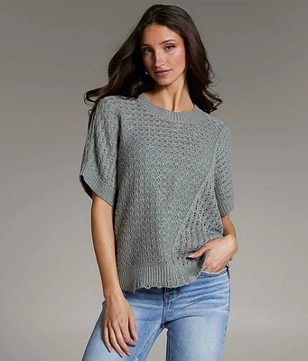 BKE Pointelle Oversized Sweater