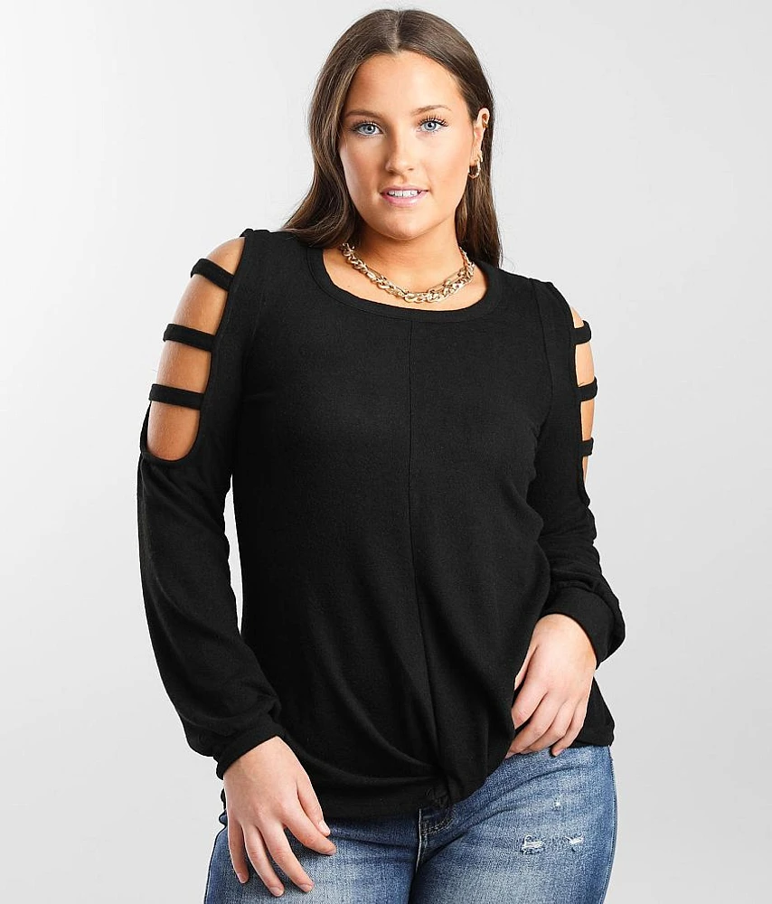 Strappy Cold Shoulder Top