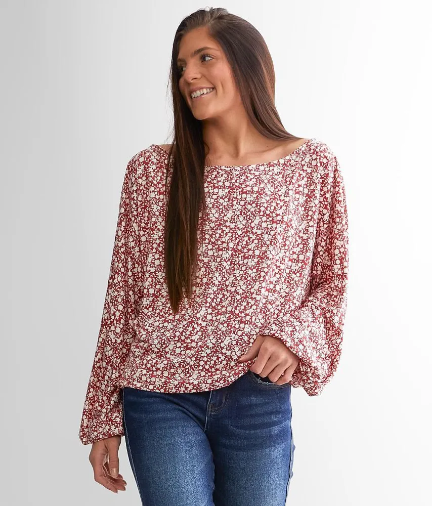 Floral Print Dolman Top