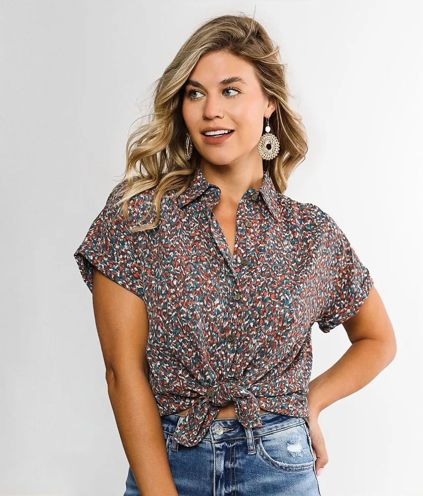Printed Gauze Blouse