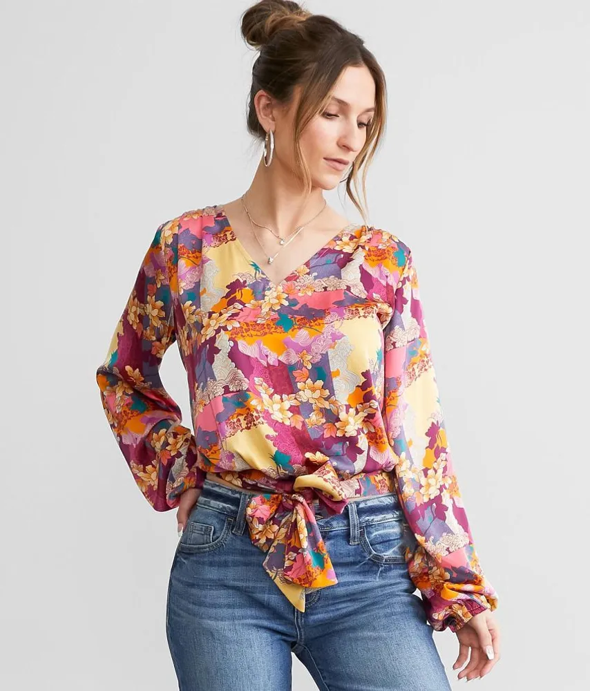Floral Satin Top