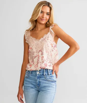 Daytrip Eyelash Lace Tank Top