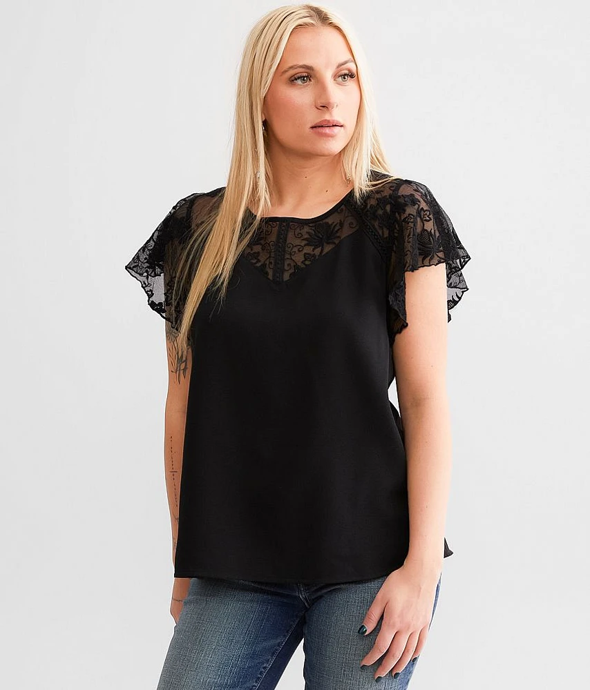 Daytrip Pieced Lace Top