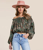 Willow & Root Floral Off The Shoulder Top