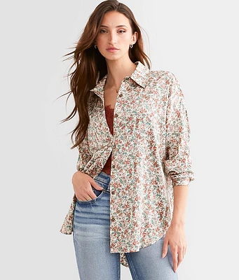 Daytrip Ditsy Floral Satin Blouse