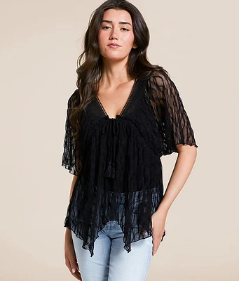 Daytrip Sheer Lace Empire Top
