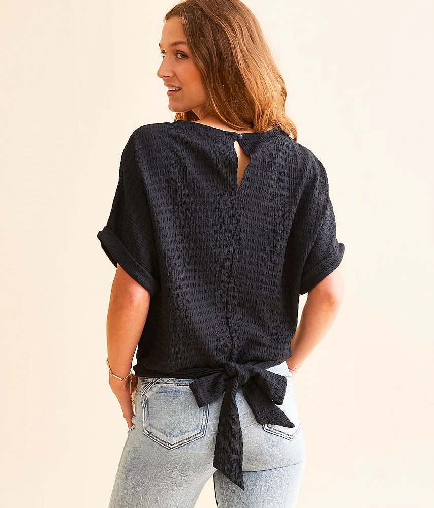 Back Tie Dolman Top