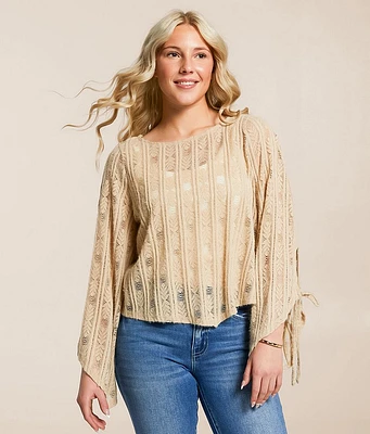 Willow & Root Brushed Lace Hanky Top