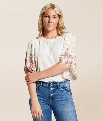 Daytrip Floral Flutter Top