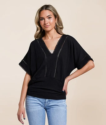 Daytrip Dolman Eyelet Top