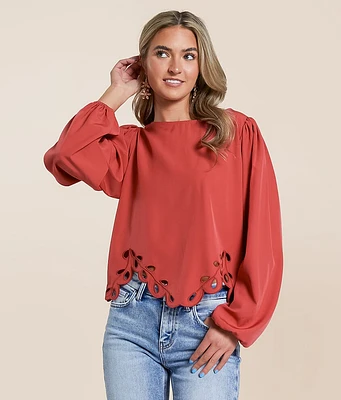 Willow & Root Scalloped Hanky Hem Top