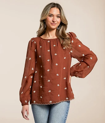Daytrip Embroidered Floral Top