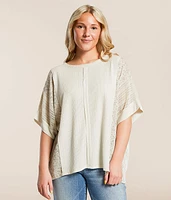 Daytrip Pieced Pointelle Floral Top